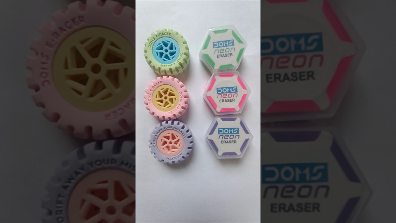 Doms NEON vs E-RACER erasers #shortsfeeds #shorts #youtubeshorts #reels #viral #trending #new  😍