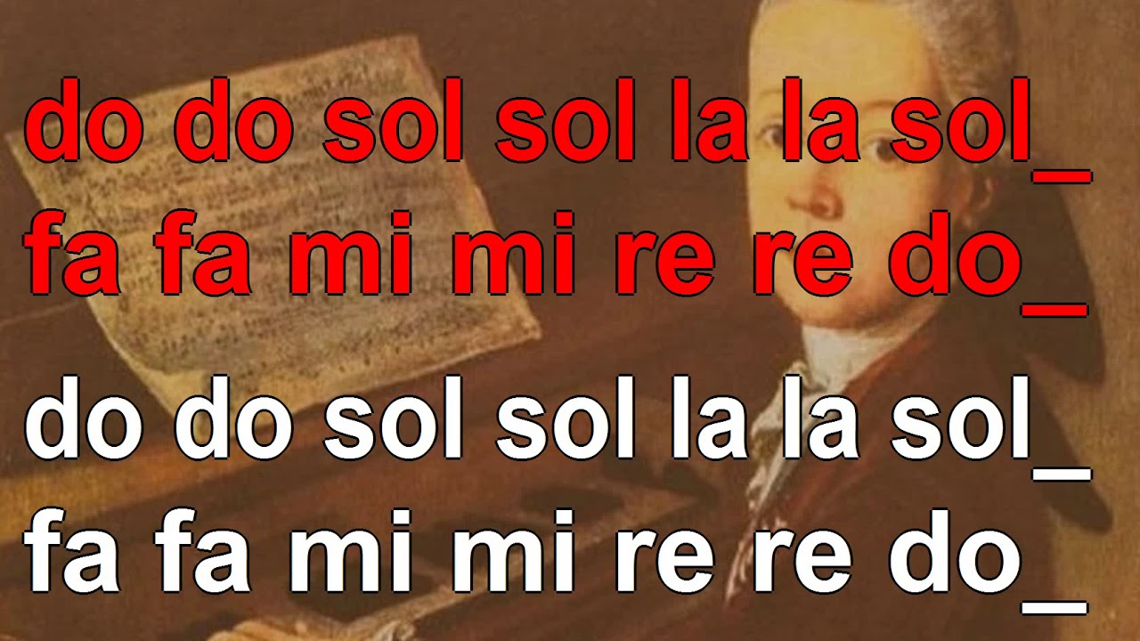 Canzonetta di Mozart (facile, per imparare le note basse)