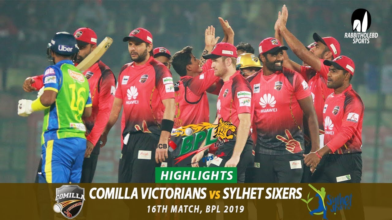 Sylhet Sixers vs Comilla Victorians Highlights || 16th Match || Edition 6 || BPL 2019