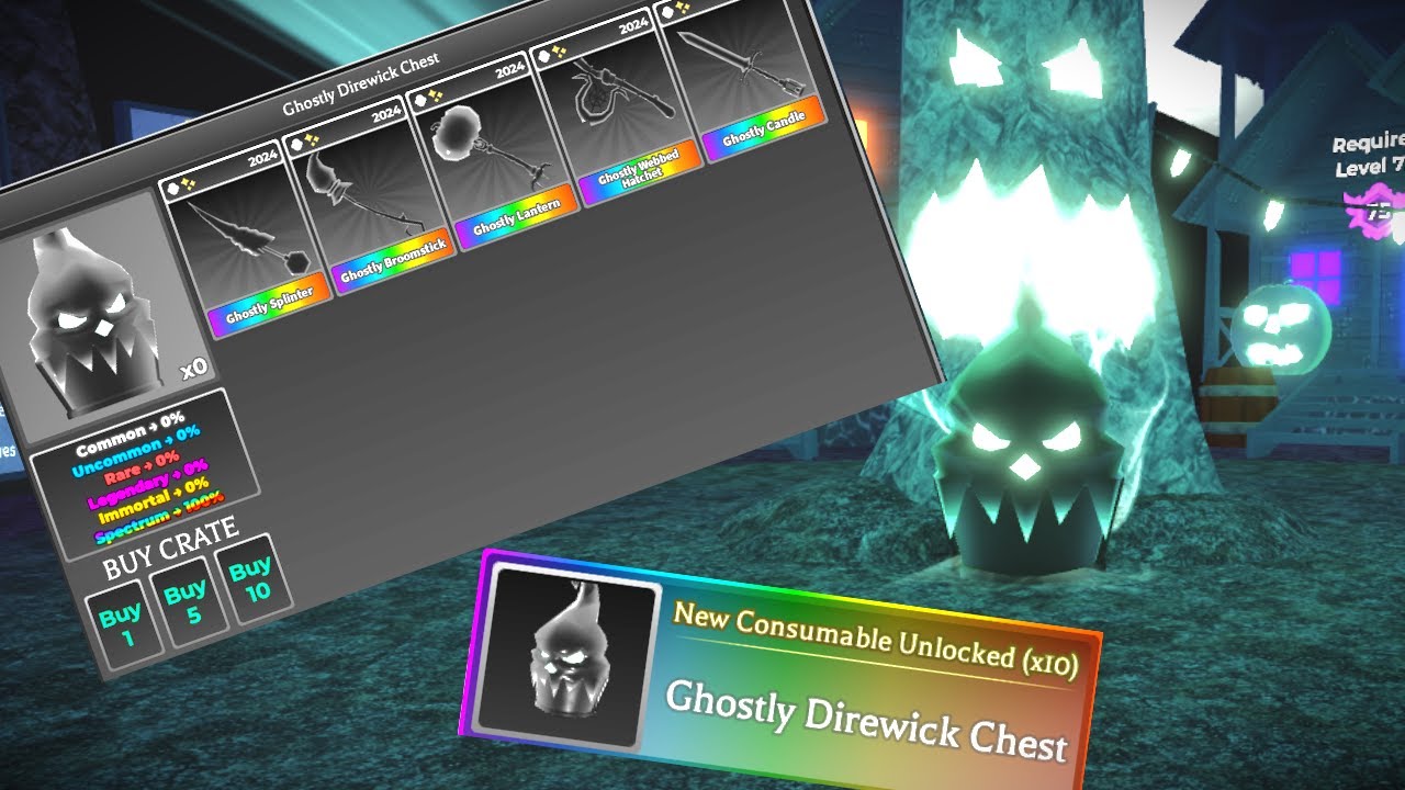 Survive the killer ! crate opening Ghostly Direwick Chest ! (and a little trading)