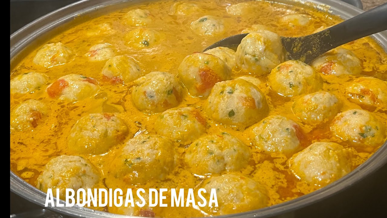Como hacer albóndigas de masa  con pollo 👍como en el rancho