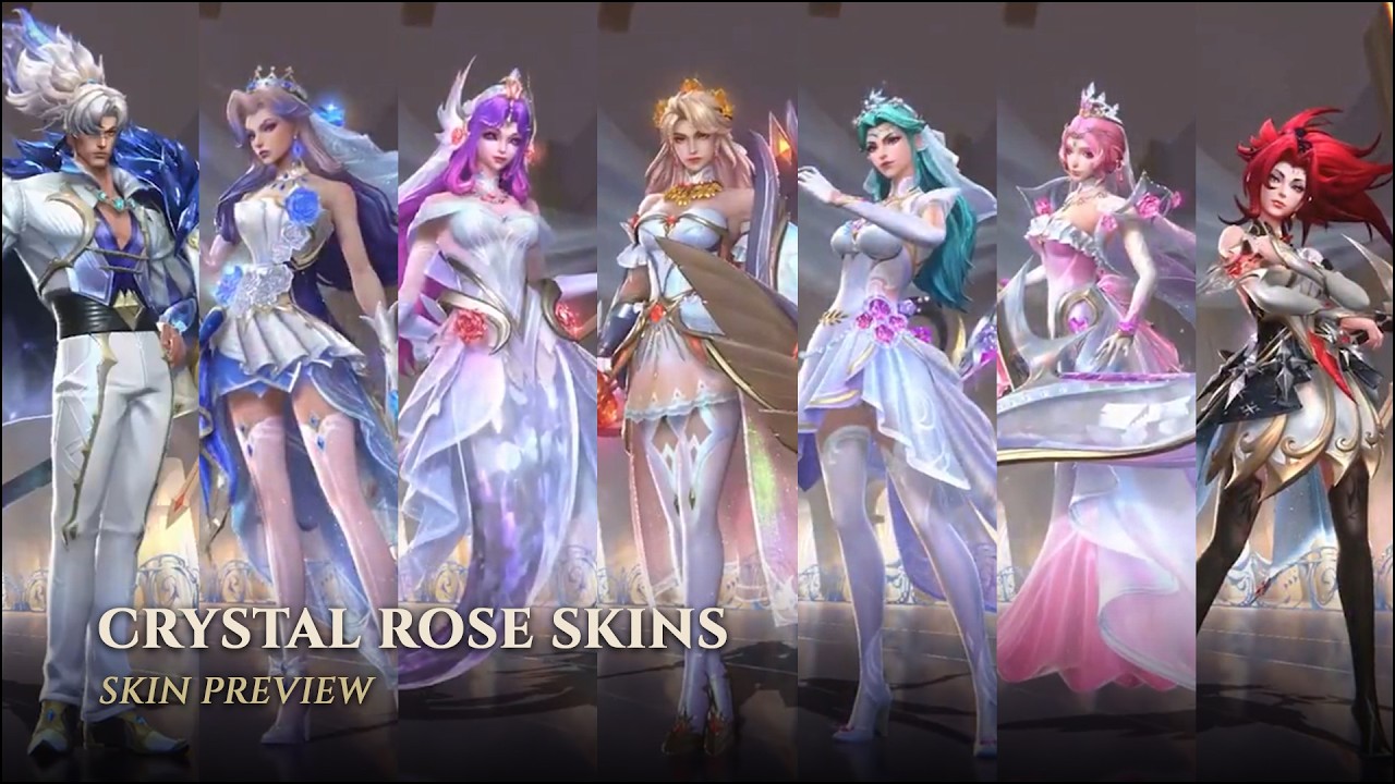 Crystal Rose Skins: Akali, Sona, Miss Fortune, Yasuo, Diana, Leona & Nami || LoL: Wild Rift