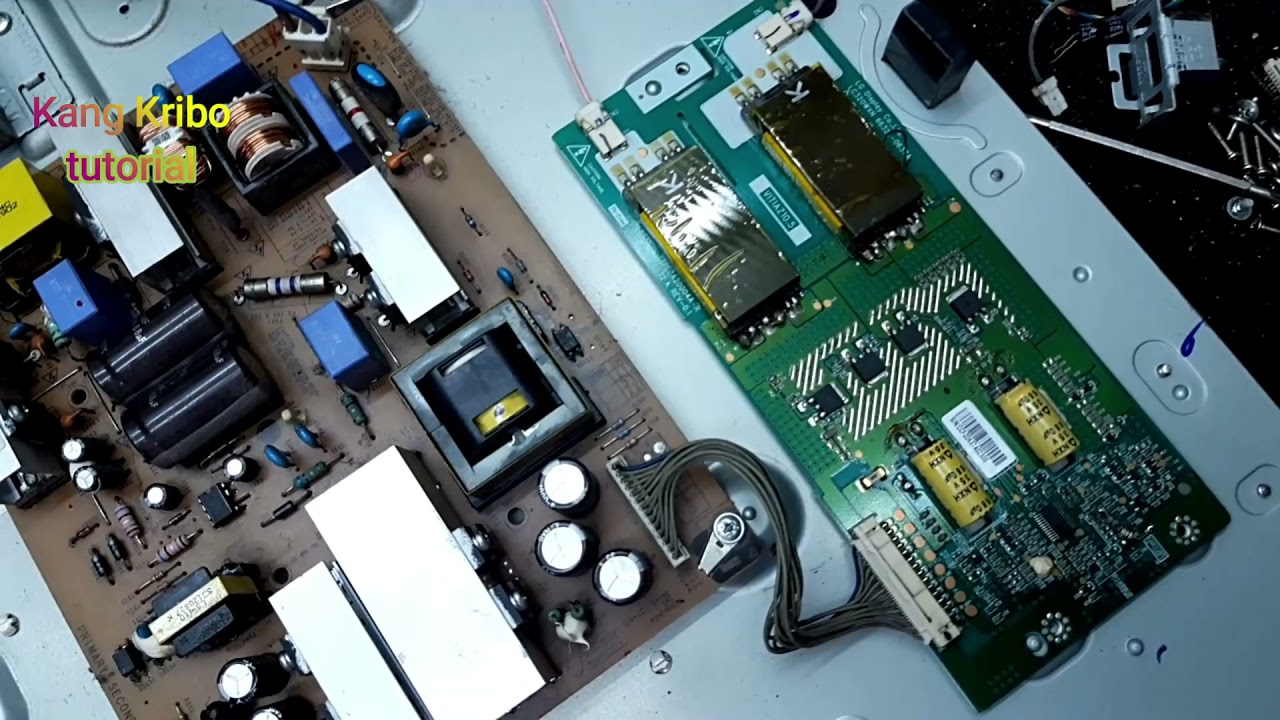 CARA SERVIS TV LCD LG RUSAK N TROBEL INVERTER CFL