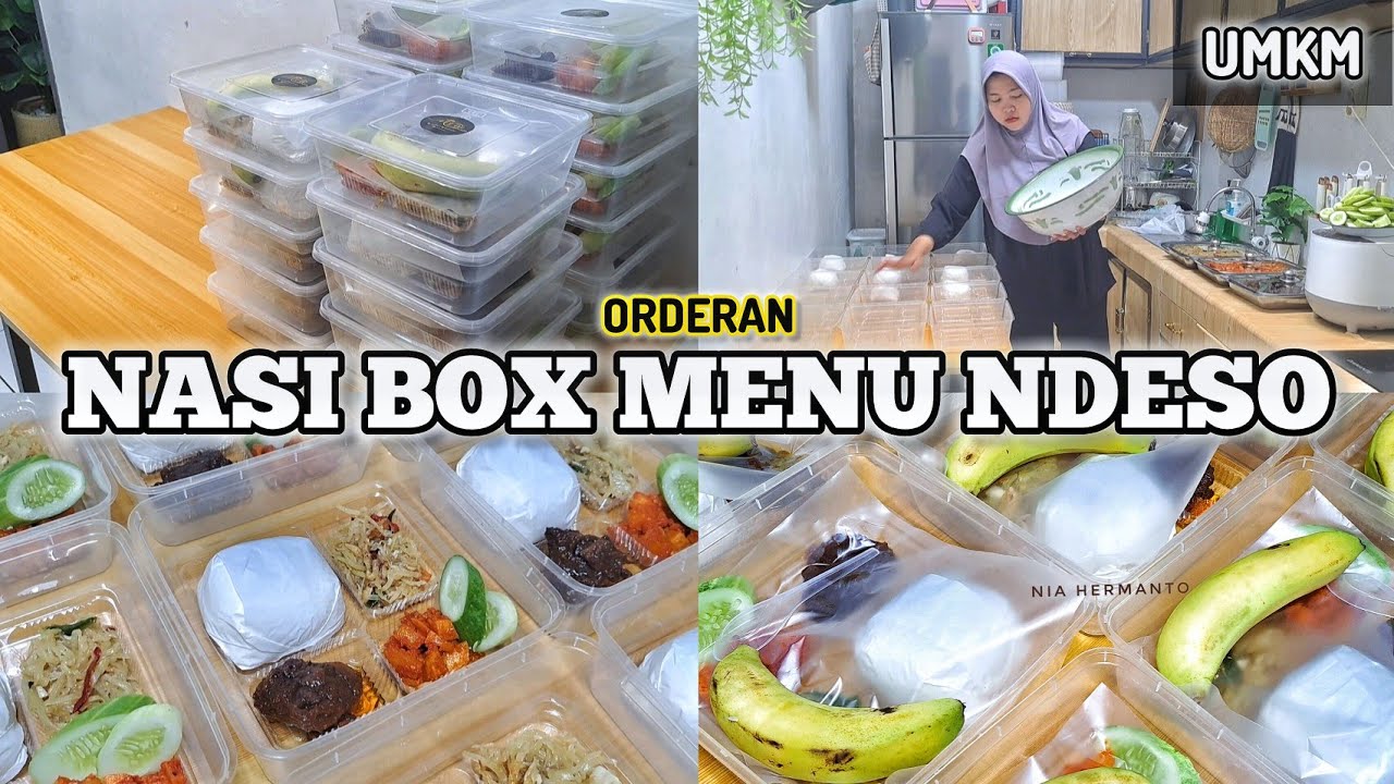 LAUK NDESO ISIAN NASI BOX NYA JUARA || ORDERAN NASI BOX HARGA 33 ribuan #niahermanto #nasibox #umkm