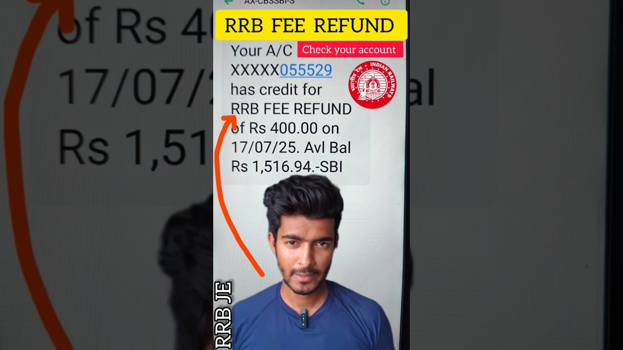 RRB FEE REFUND ✅ || CHECK YOUR ACCOUNT #shorts #rrb