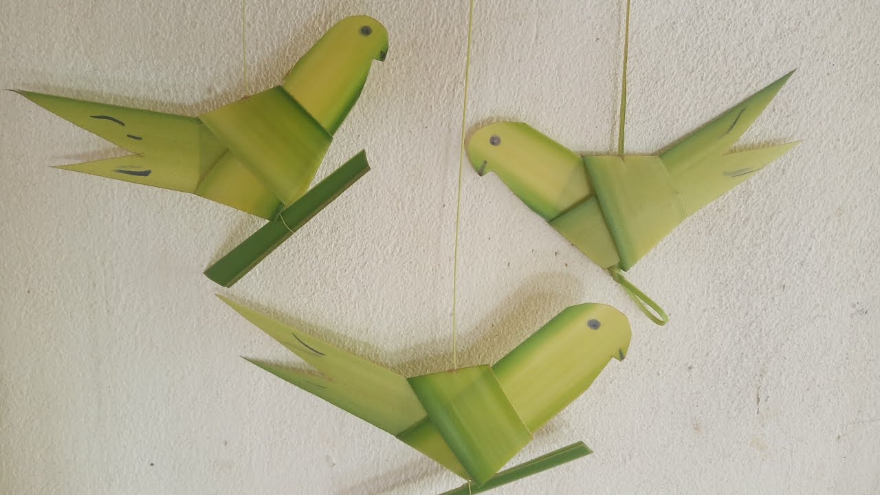 Cách làm con chim bằng lá dừa đơn giản nhất.