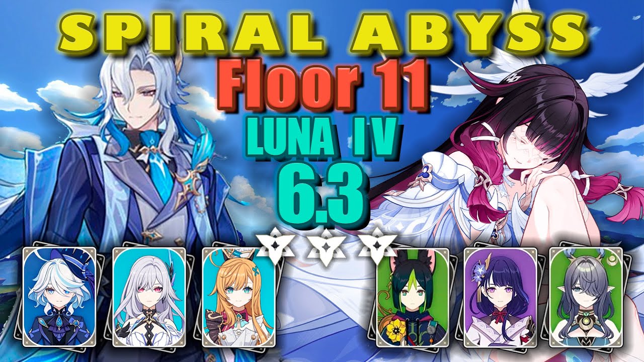 SPIRAL ABYSS: FLOOR 11 | LUNA IV: 6.3 Genshin impact | Gameplay no commented