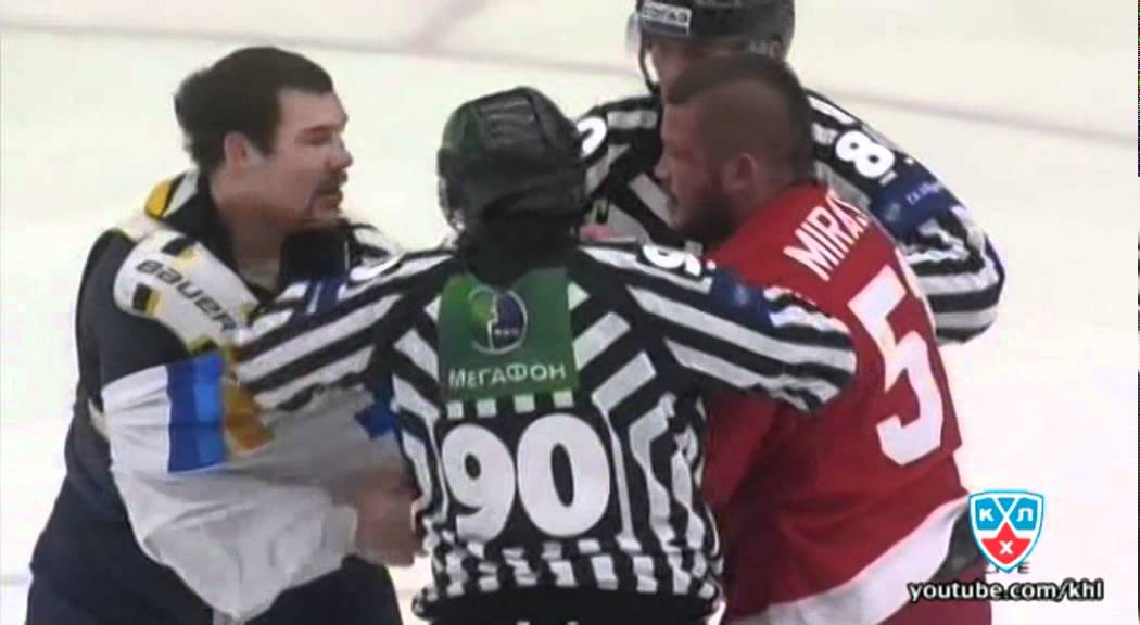 Бой КХЛ: Мирасти VS Грэттон Раунд 1/  KHL Fight: Mirasty VS Gratton Round 1