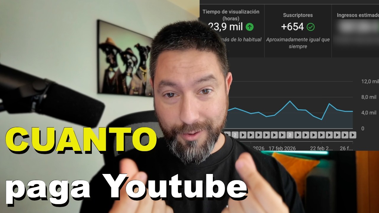 Cuánto paga Youtube en 2026 por un canal pequeño
