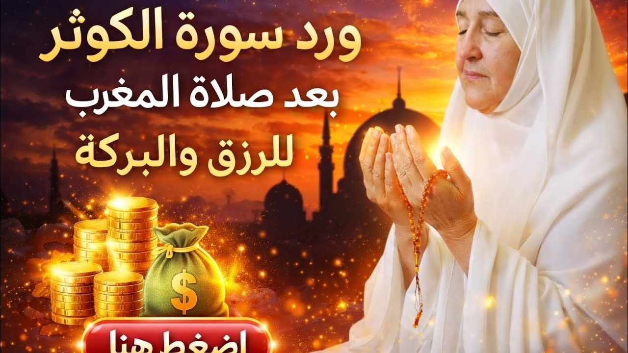 ردد سورة الكوثر بعد المغرب 7 مرات وشاهد أثرها في رزقك 💎✨