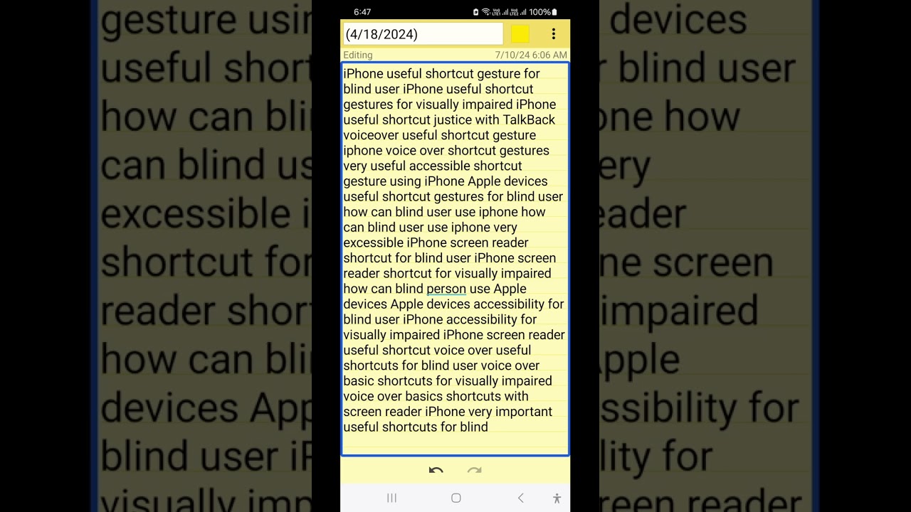 iPhone useful shortcut gestures for blind user most important multi finger gestures and shortcuts
