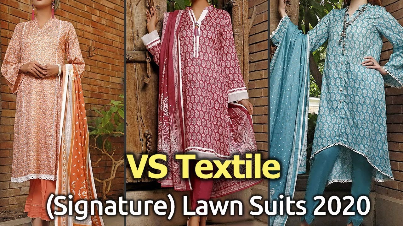 New VS TEXTILE (SIGNATURE) Lawn Dresses 2020&nbsp;| Pakistani Lawn Unstitched Suits