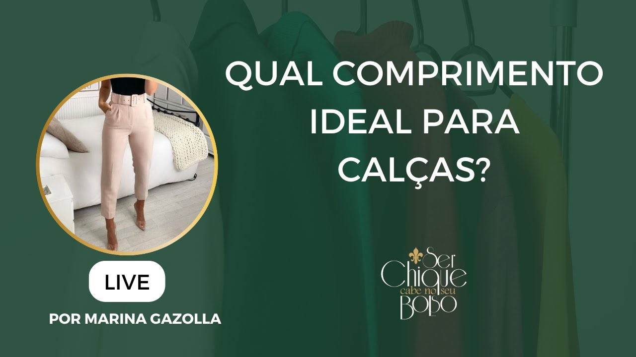 A barra da calça com o comprimento ideal