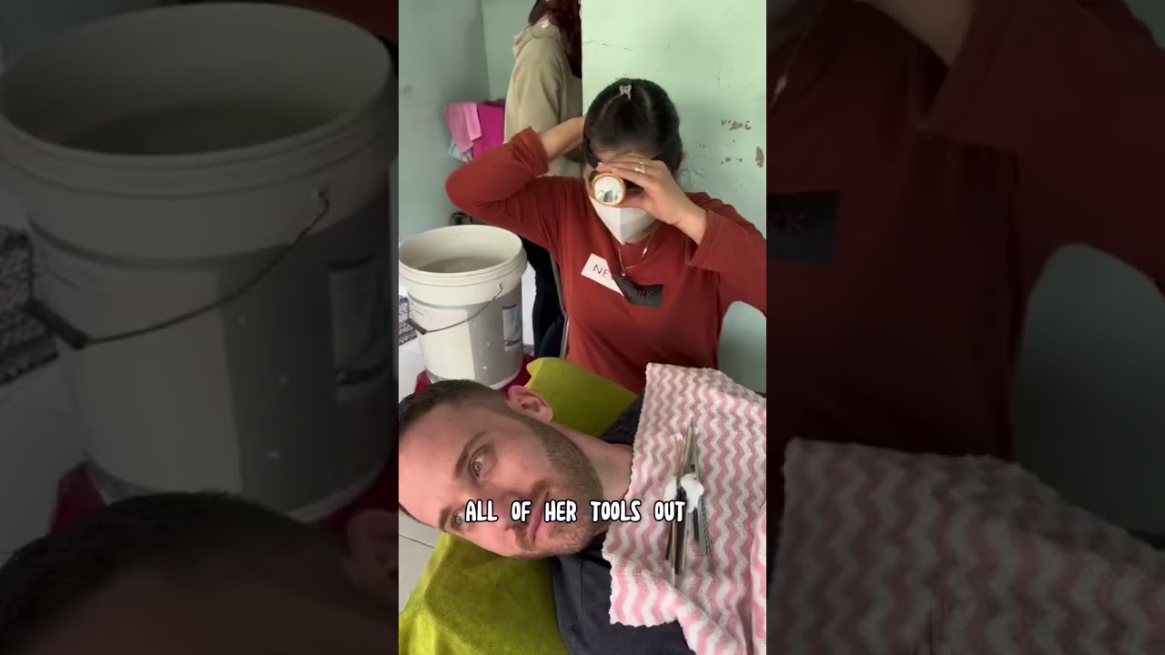 Чистка ушей на обочине дороги во Вьетнаме🇻🇳