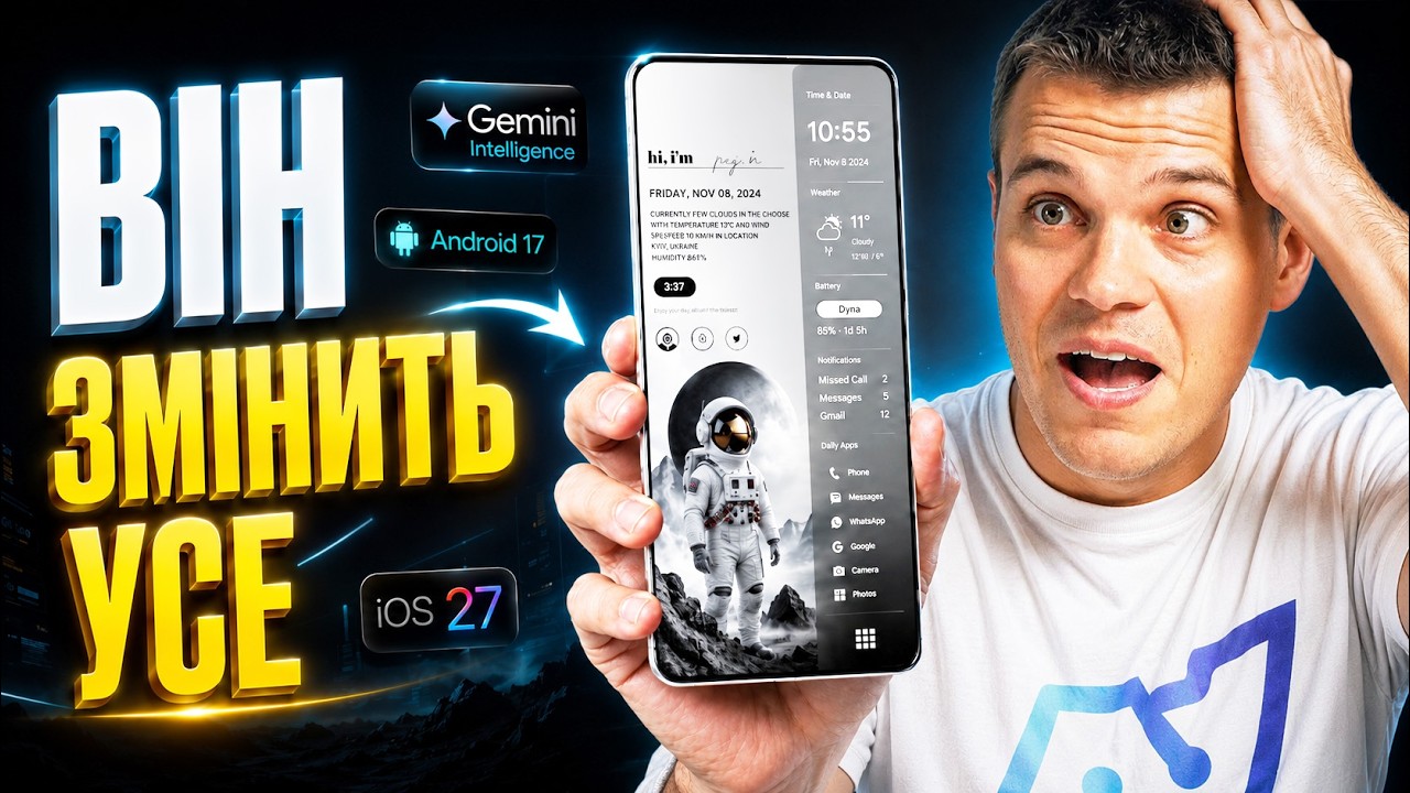 Цей Смартфон ЗМІНИТЬ УСЕ &mdash; Революція Android 17 та iOS 27! ШІ тепер КЕРУЄ ЛЮДЬМИ!