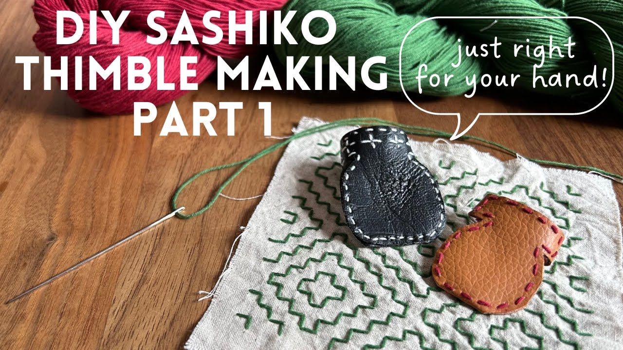 DIY custom Sashiko thimble for your hand  Part 1 - soft thimble tutorial #sashiko #stitch #handmade
