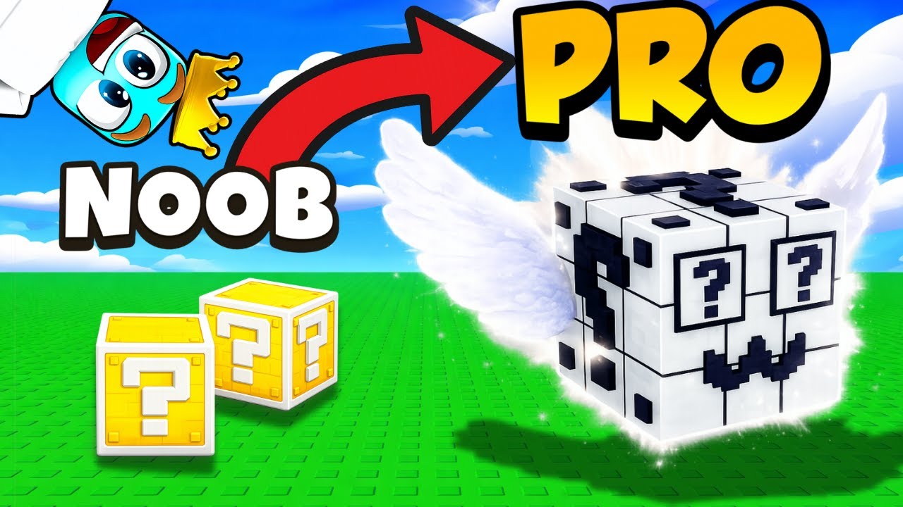 going NOOB to PRO in Break a Lucky Block!