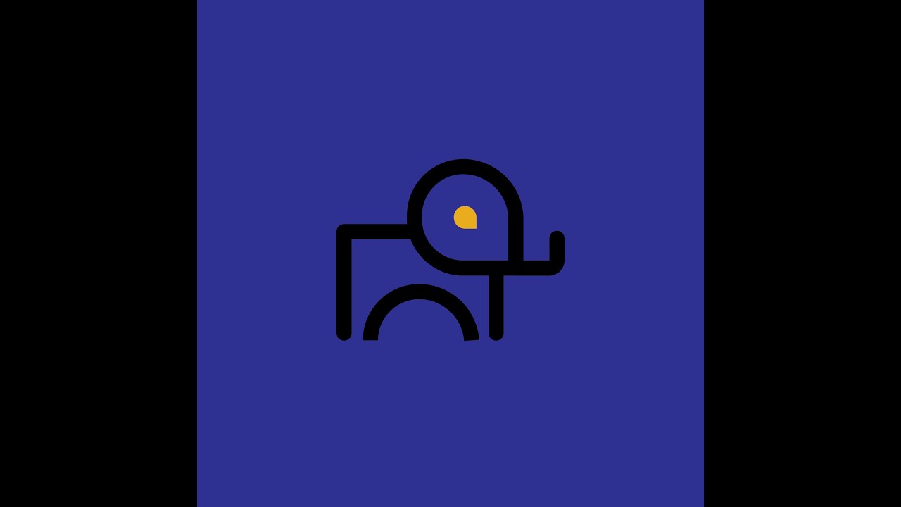 Minimal logo design elephant