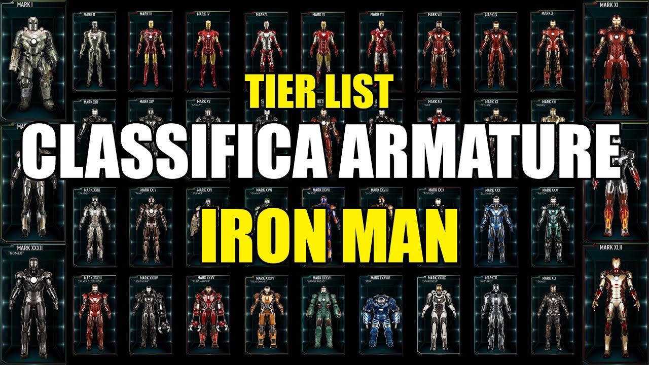 CLASSIFICA ARMATURE IRON MAN - TIER LIST