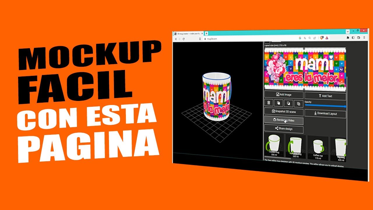 Muy facil hacer mockups de tazas con esta pagina