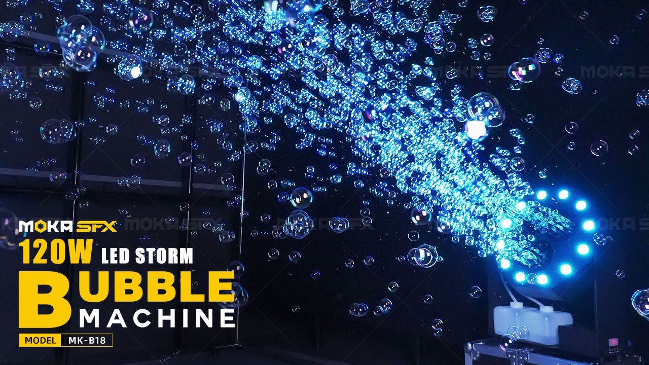 MOKA SFX 120W LED Storm DMX Bubble Machine | Outdoor Party Perfection!