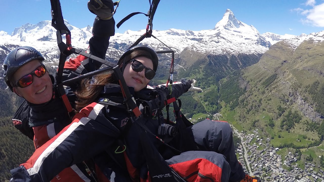 SWITZERLAND ZERMATT Paragliding