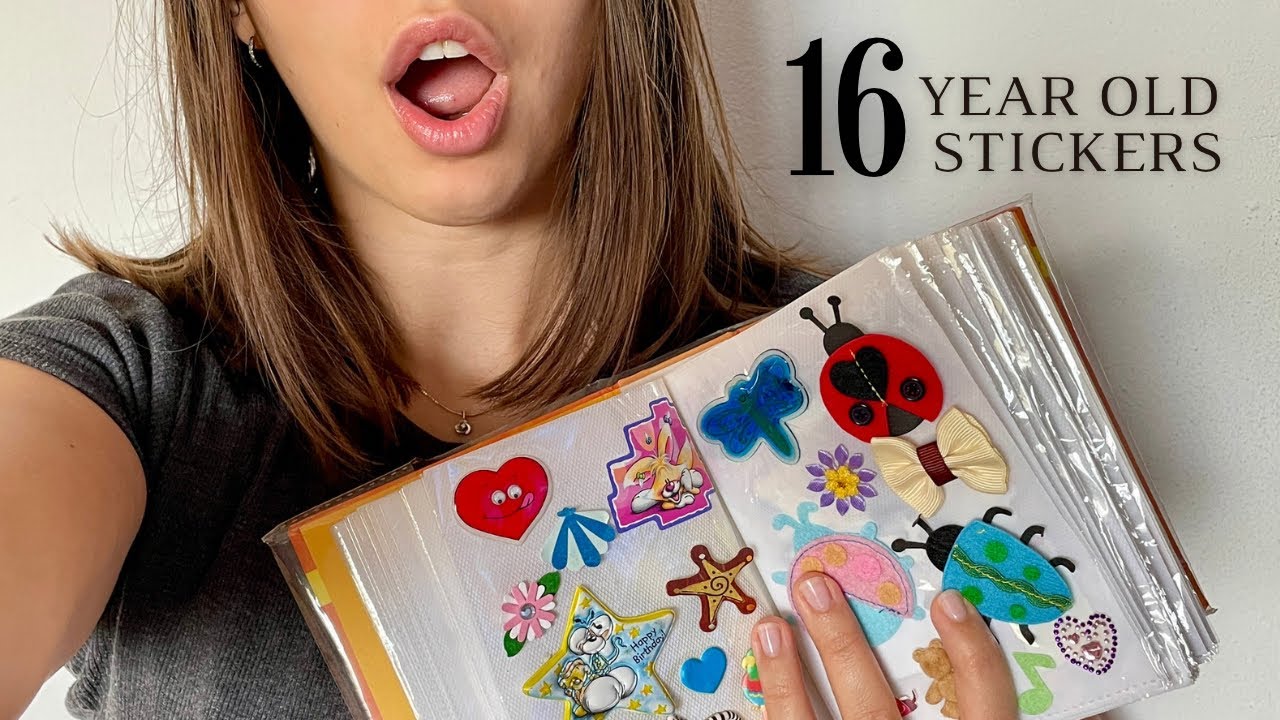 ASMR stickers collection | Crinkly and sticky noises, whispers