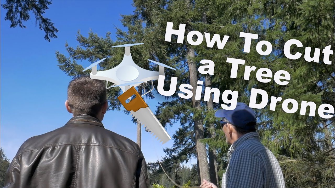 How to cut a tree using a drone?