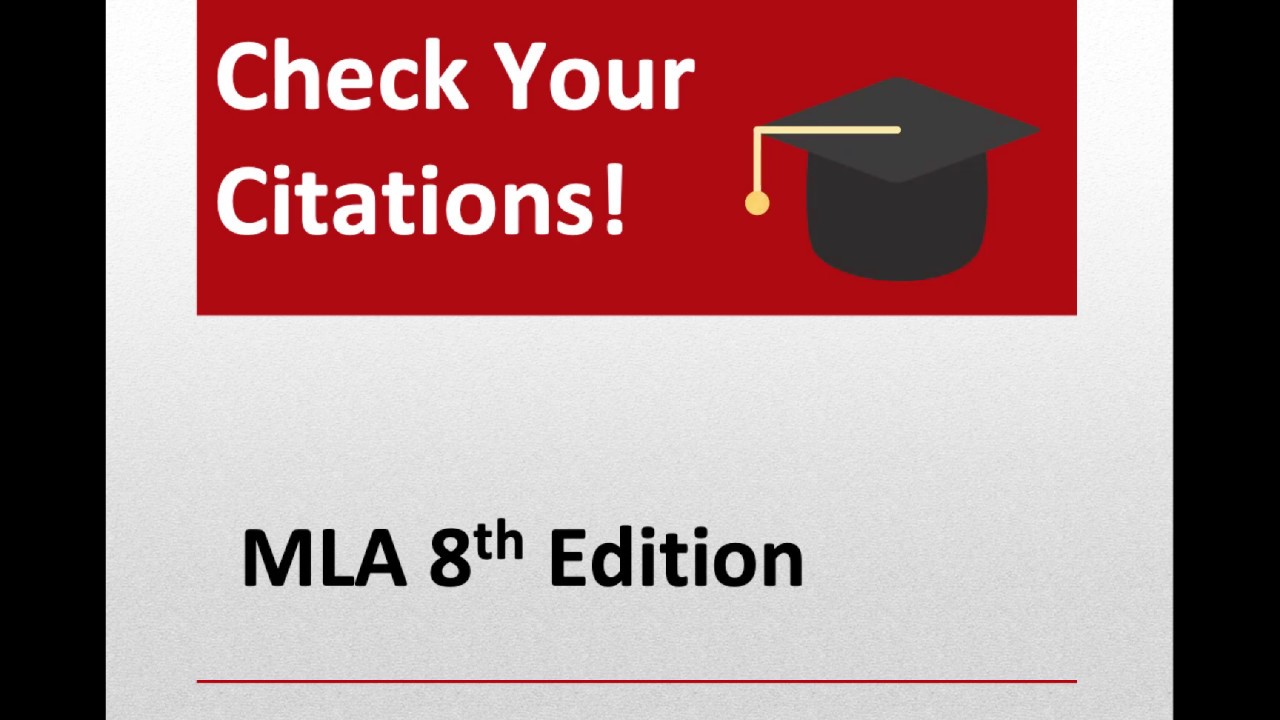Check Your Citations: MLA