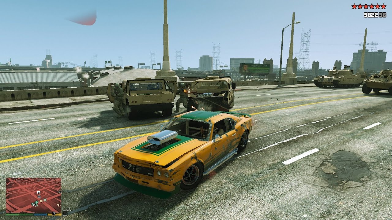 GTA V Madrazo Attack + 10 Star Police Chase Wanted Level Escape(RDE 4.0.1)