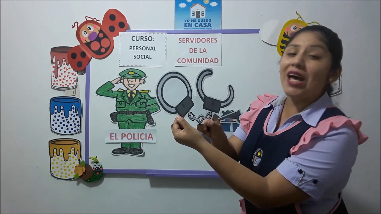 SERVIDORES DE MI COMUNIDAD: EL POLICÍA , para niños de 3 años