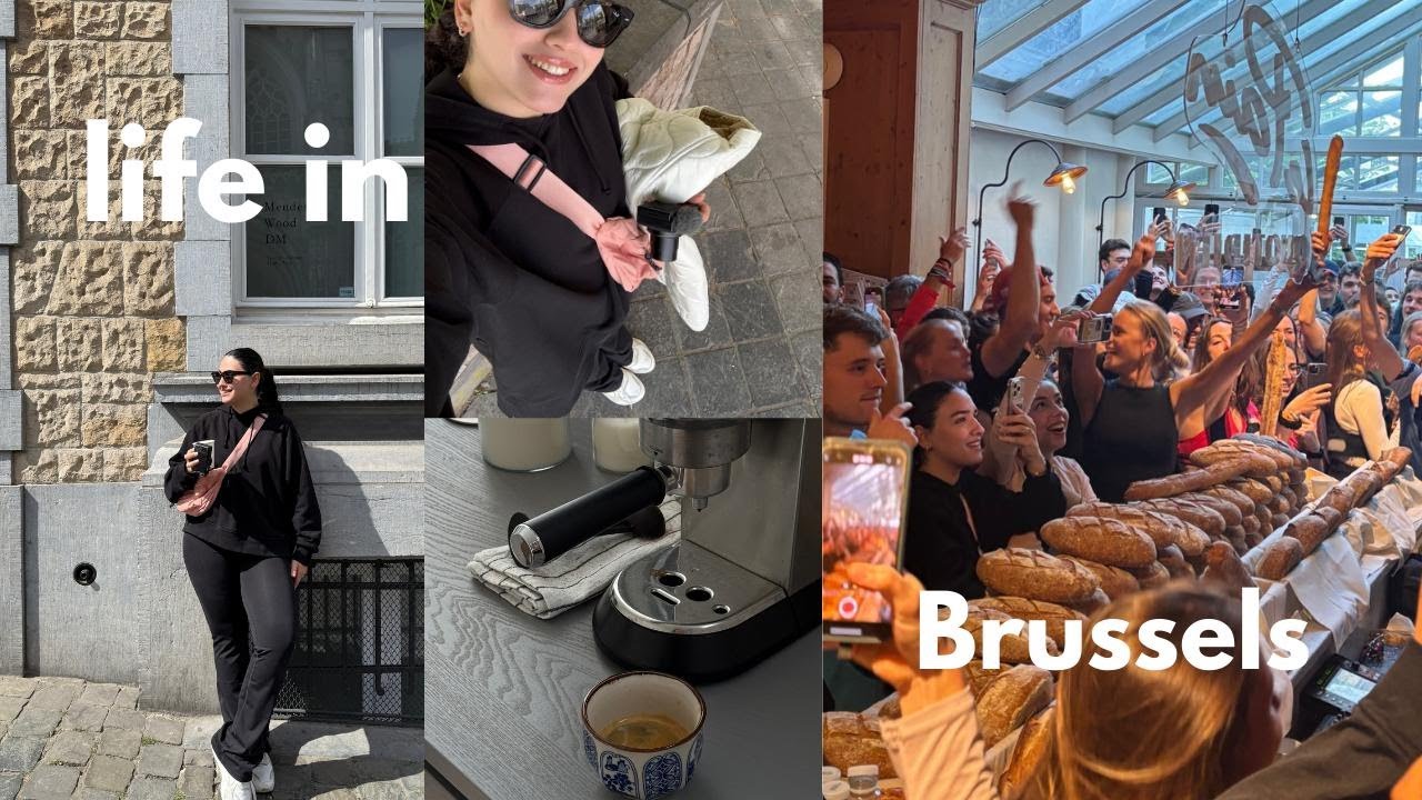 life in brussels vlog, morning party after 5k running, I bought new BAG!,  coffee date, friends
