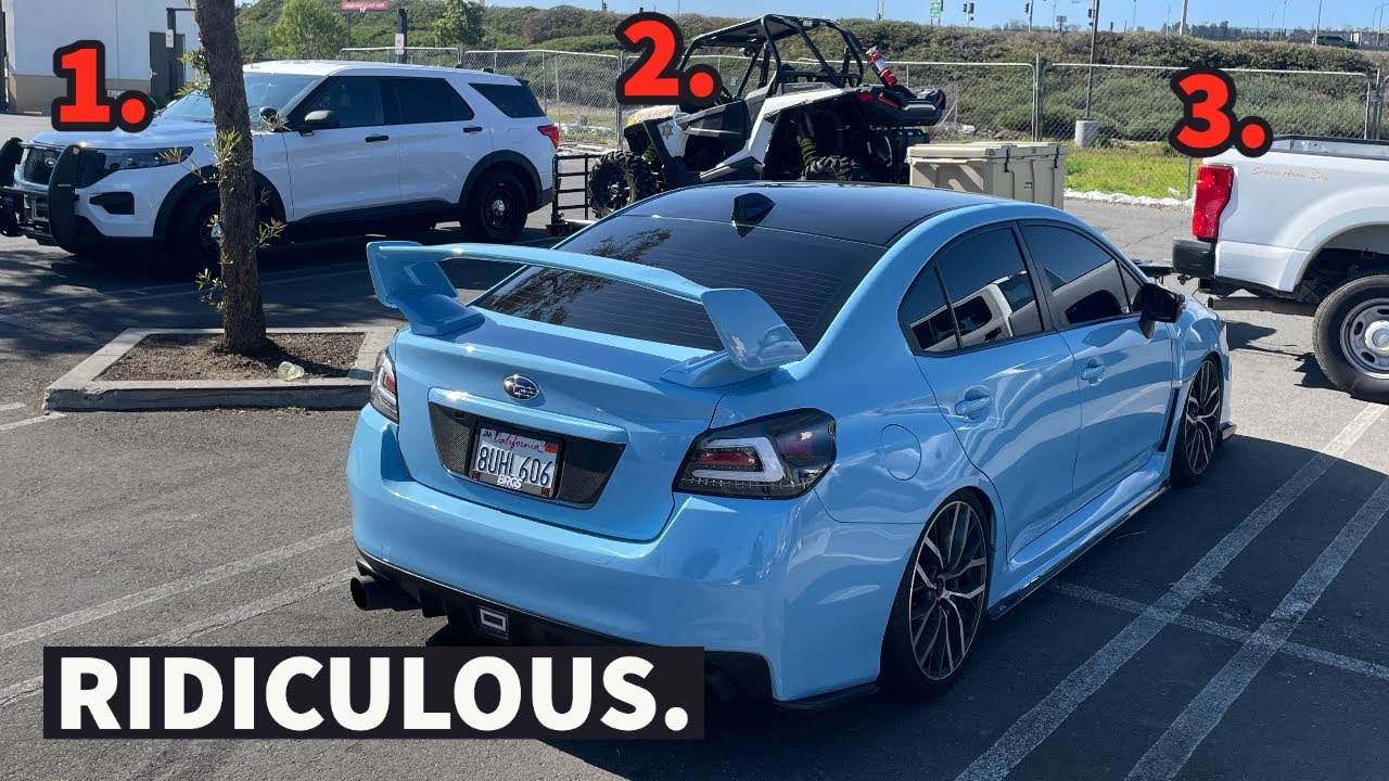 Трое полицейских ПРЕСЛЕДУЮТ МЕНЯ в моем WRX STI за это...
