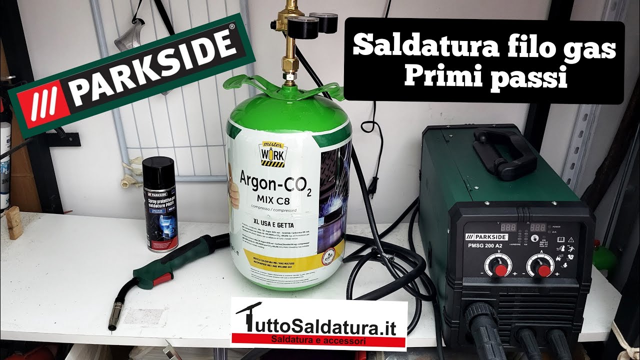 SALDATURA FILO GAS MIG/MAG PRIMI PASSI | SALDATRICE PARKSIDE PMSG 200 A2 | WELDING MACHINE PARTE TRE
