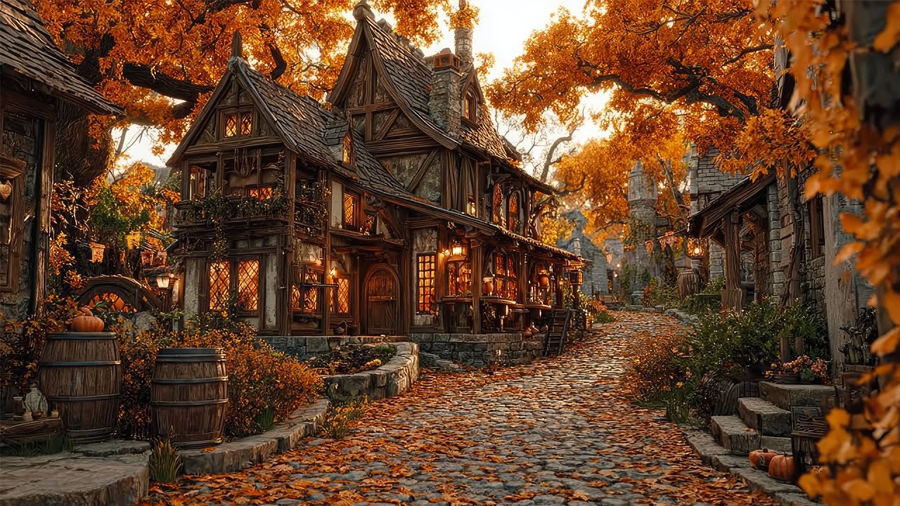 Cozy Medieval Village: Autumn Medieval Soundscapes for Deep Relaxation