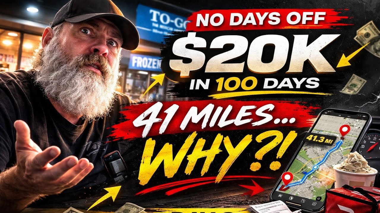 $20,000 in Under 100 Days | 41 Mile DoorDash Mistake – Day 6