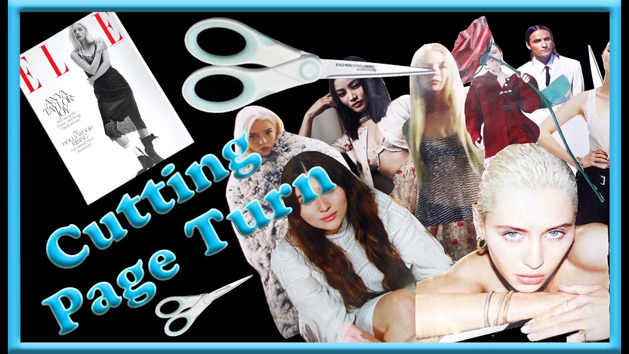 ASMR | Cutting Pictures Out Of Magazine |  Page Turning | Scissors | No Talking