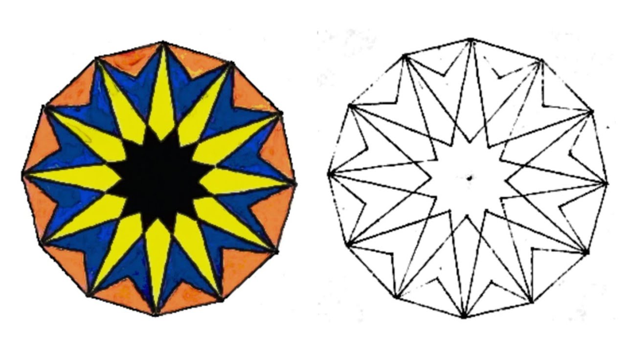 حرف ابداعية (١٧) | رسم وحدة زخرفية لا نهائية سهلة | زخارف | زخرفة سهلة جدا | ISLAMIC GEOMETRIC