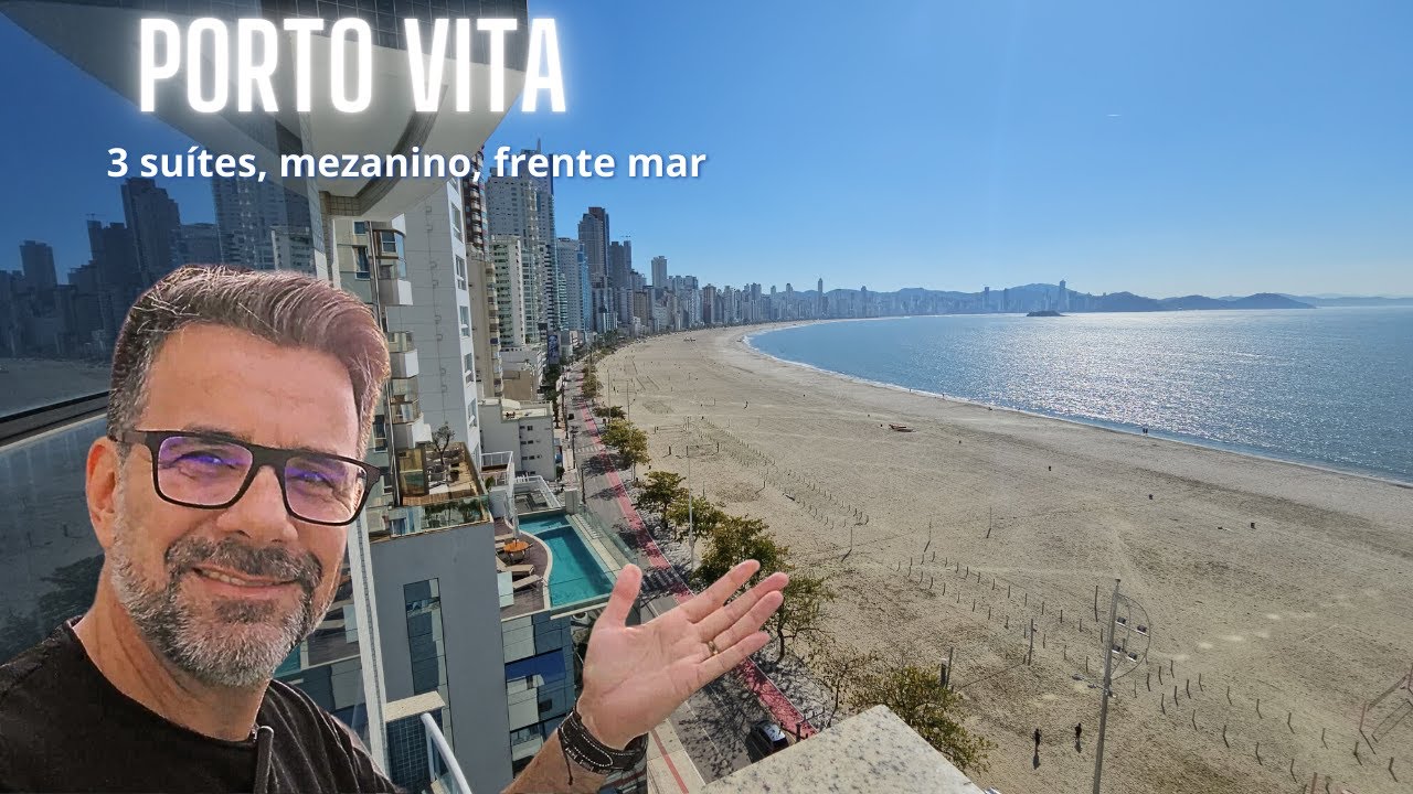 Porto Vita, frente mar, Barra Sul, com mezanino, Sol, Vista, e ao lado do Cafe Bardot