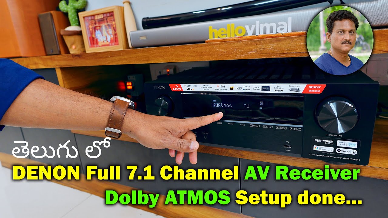 DENON 7.1 Ch AV Receiver Dolby ATMOS Full Setup Ready 😱 in Telugu...