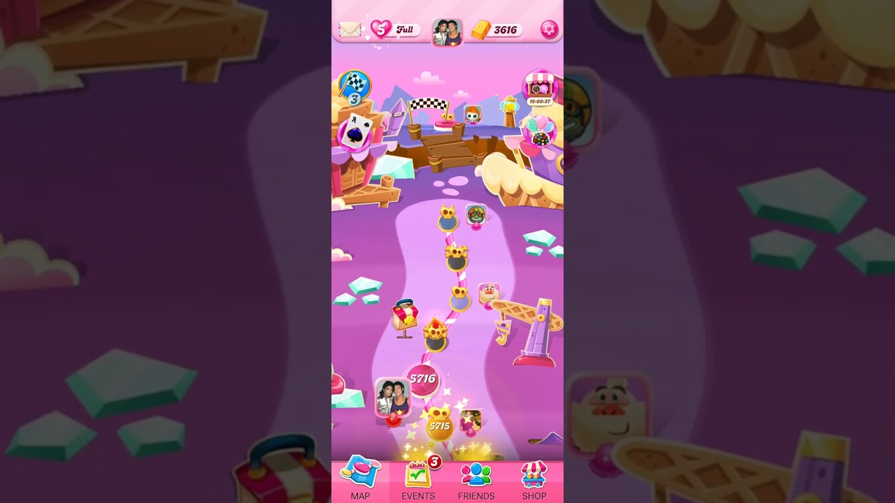 candy crush saga level 5715 and 5716