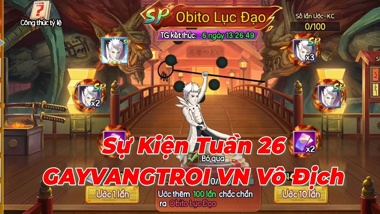 Học Viện Nhẫn Thuật - 2 Code Chung v&agrave; Sự Kiện Tuần 26 Của Game