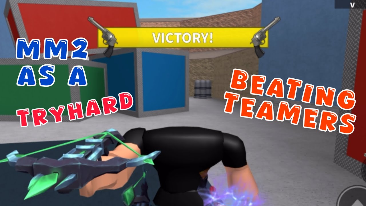 TRYHARD DESTROYS TEAMERS IN MM2 + MOBILE GAMEPLAY