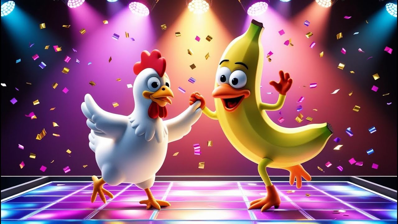 Chicken Banana Dance! Let’s Dance! with Joyful Jams For Kids