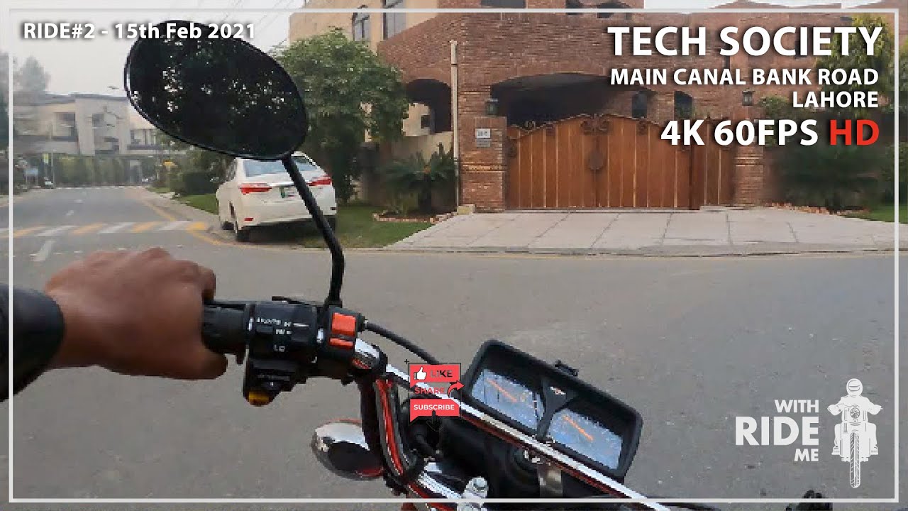 Tech Society Lahore - Ride With Me - Honda CG125 - GoPro Hero 9 Black - 4K 60FPS MotoVlog POV.