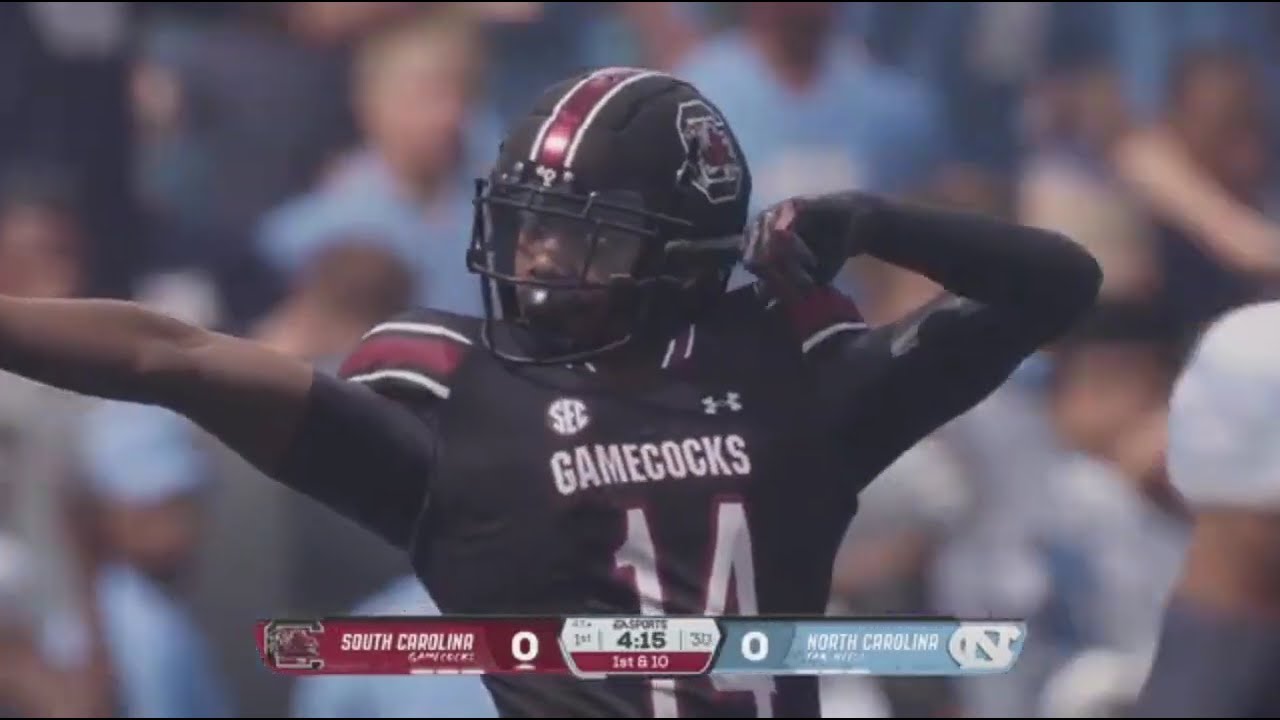 College Football 26 #4 Denvor Quinn North Carolina Vs South Carolina 