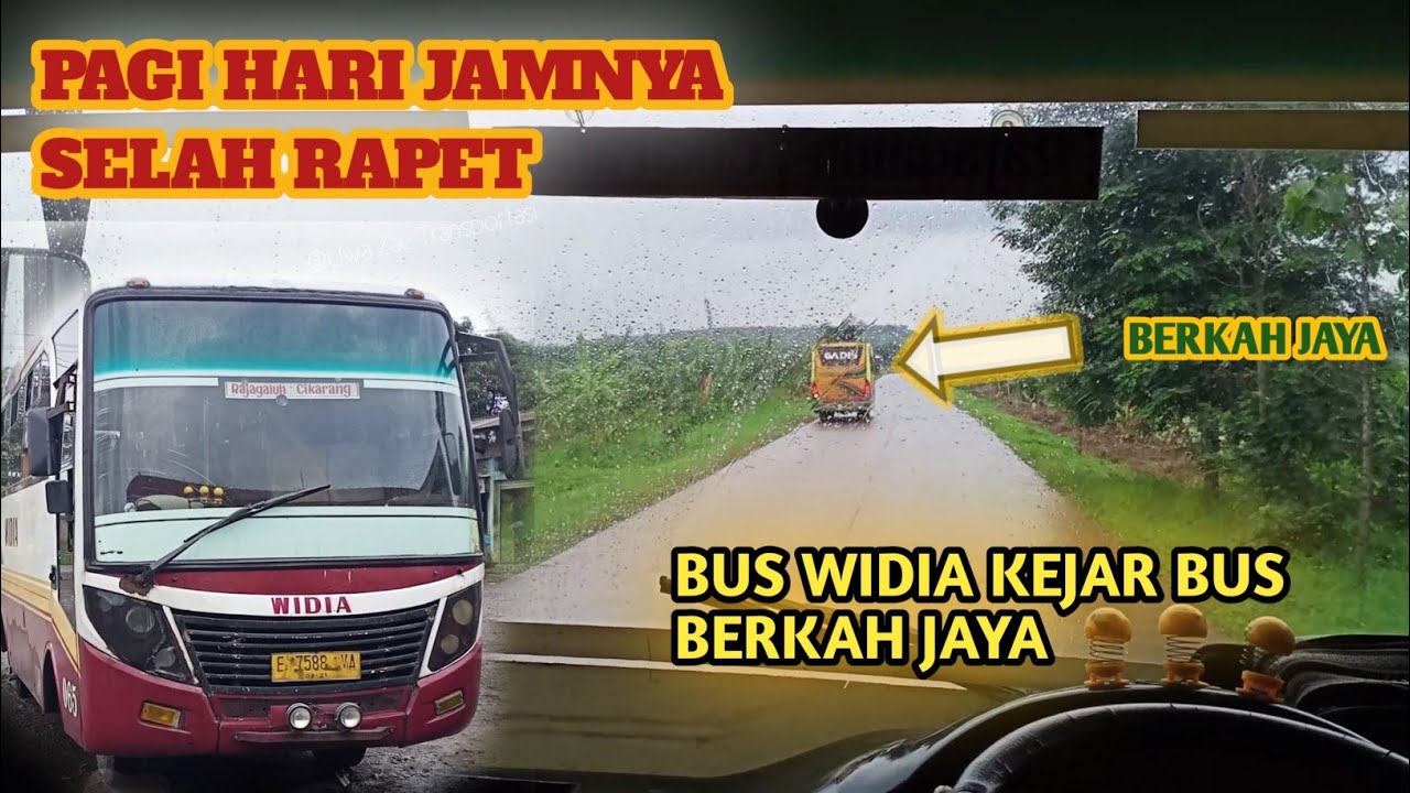 Balapan Bus Widia dengan Bus Berkah Jaya - Perjalanan Subang Rajagaluh bersama PO Widia