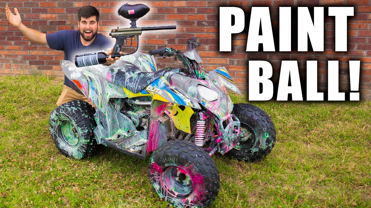 PLAYING PAINTBALL ON FOUR-WHEELERS!