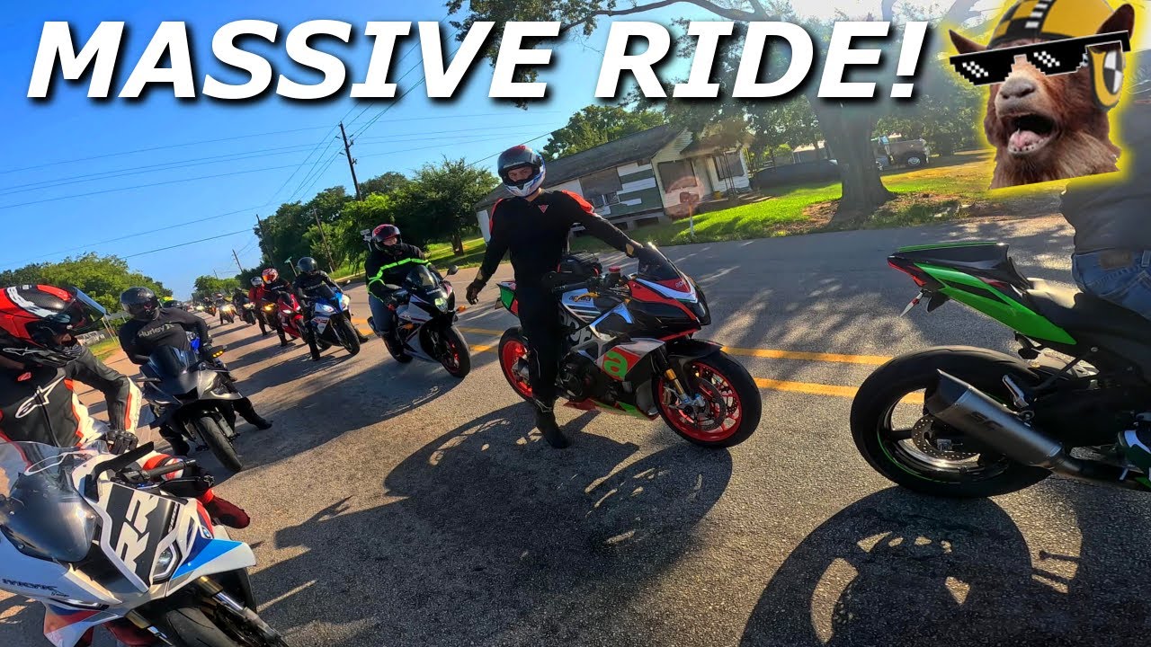 Taking The Ducati V4S to The Country For Massive Group Ride!