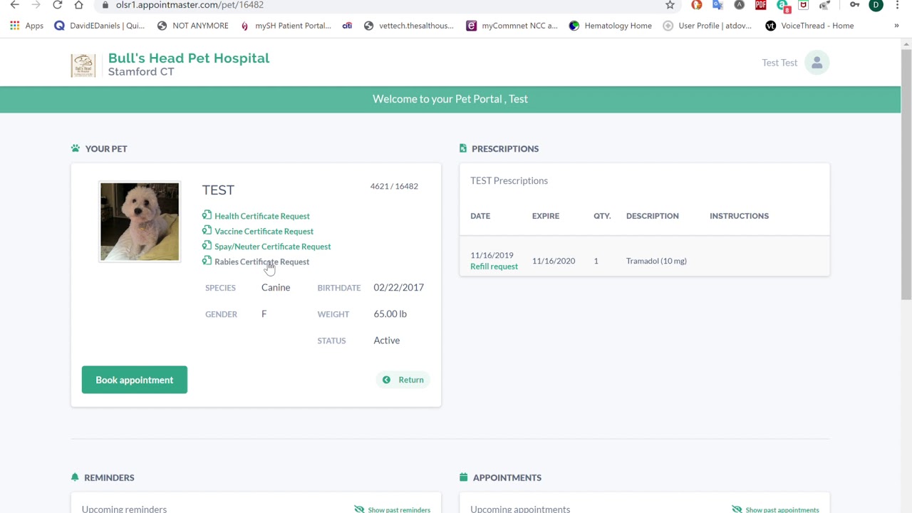 BHPH Pet Portal Certificate Requests